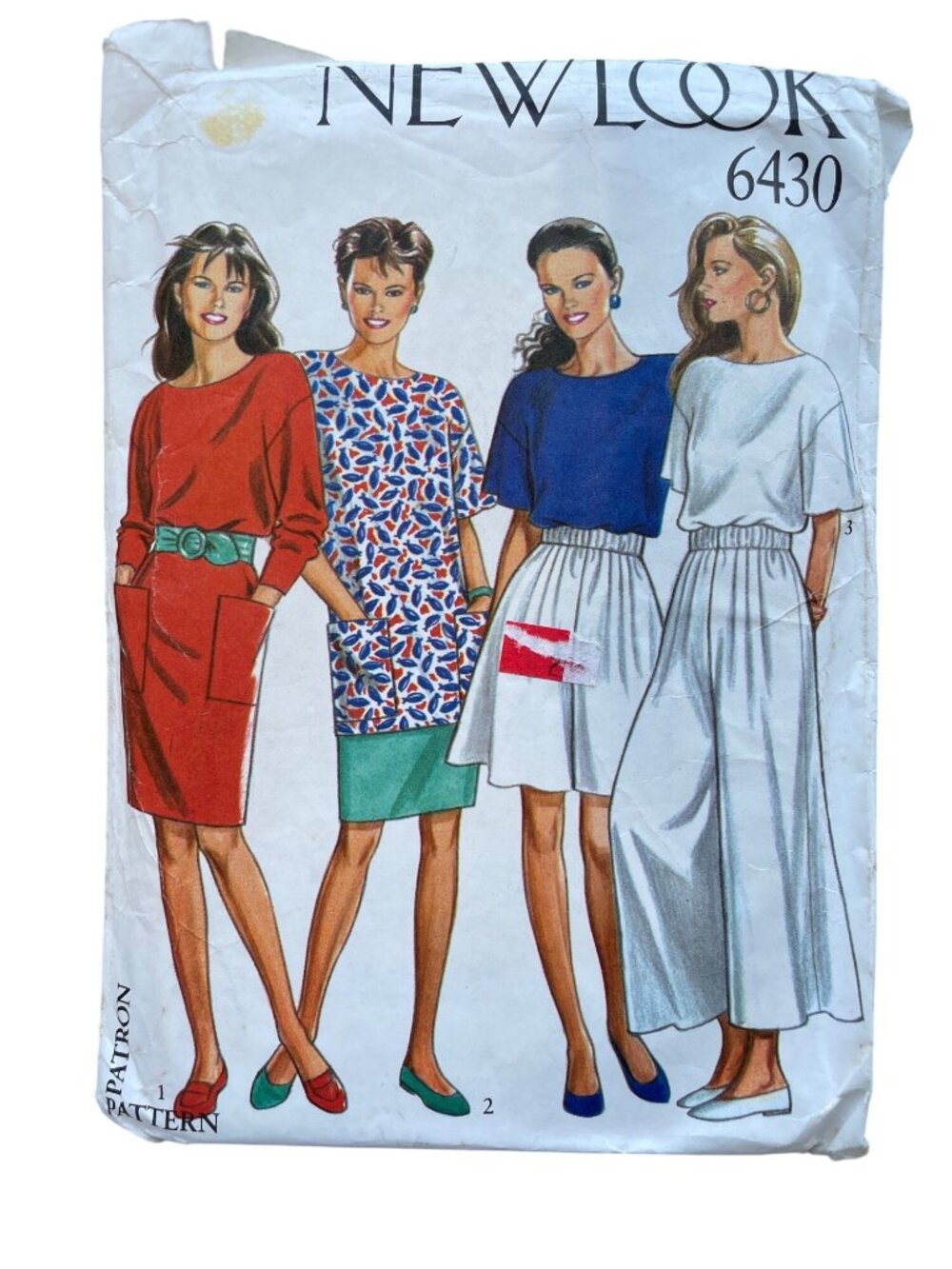 Vintage New Look 6430 Sewing Pattern Sizes 8-18 Multi Style Wardrobe Retro CUT